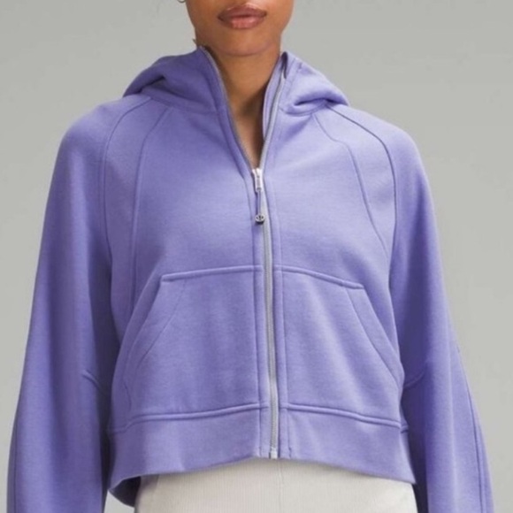 lululemon athletica Tops - Lululemon Scuba RARE Oversized Full Zip Hoodie Dark Lavender M/L
